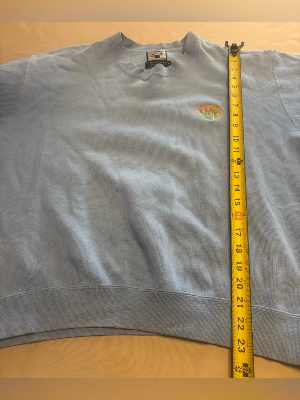 Vtg Faconnable Pullover Sweatshirt Sweater Mens Sz M Blue Crew Neck Crest Logo